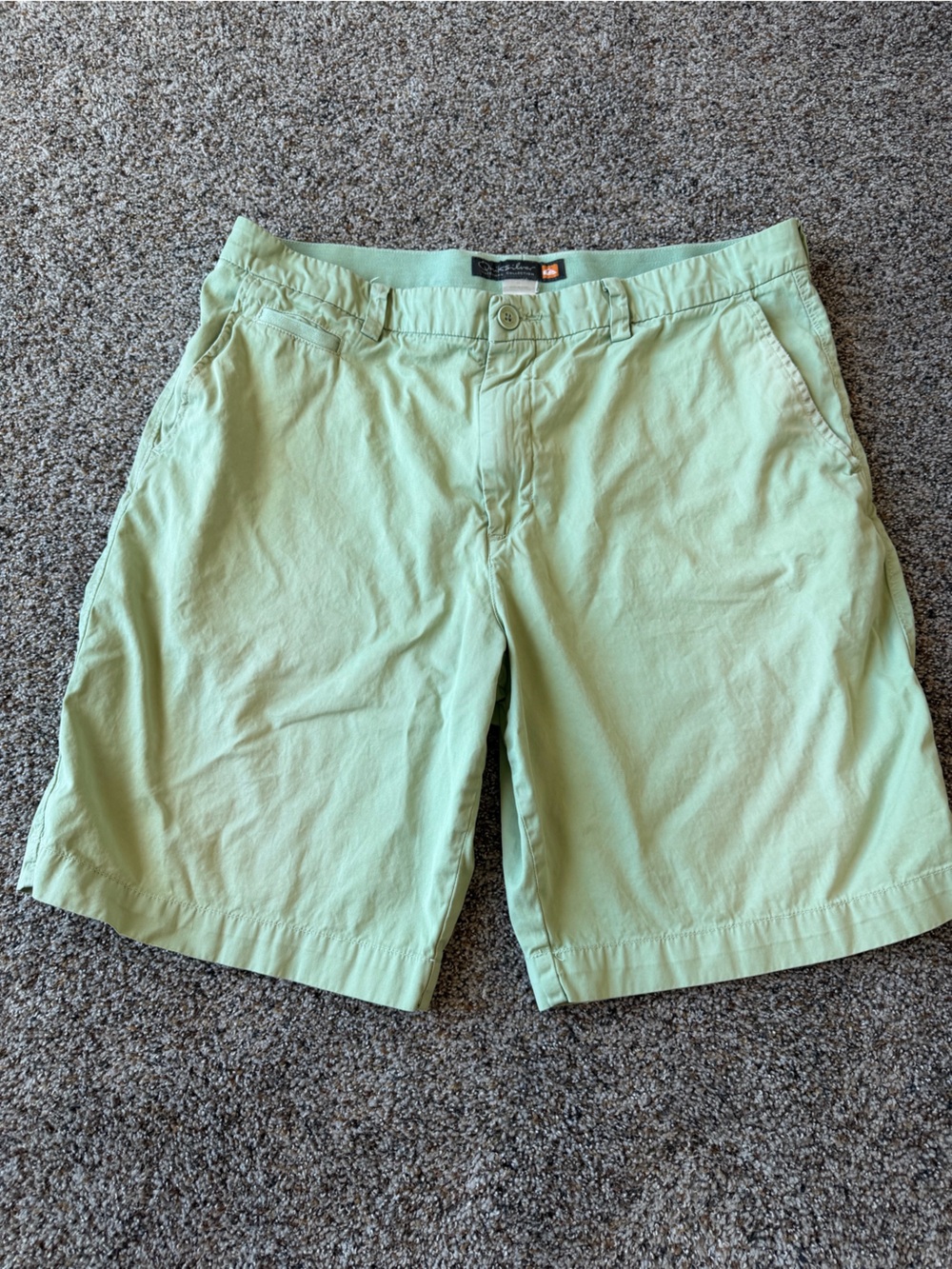 Quiksilver Waterman Collection Mens 36 Sage Green Chino Surf Walking Shorts